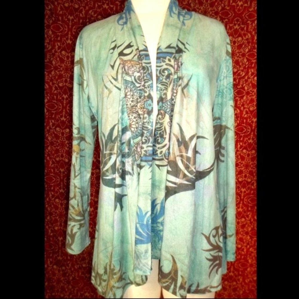 MIRROR IMAGE green drape front jacket S🗓️